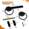 Ring Gate Latch for Wooden Gates Black Powder Coated 6"/150mm