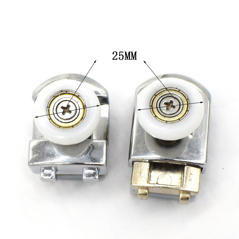 YUANQIAN Set of 8 Single Shower Door Rollers 25mm Wheel