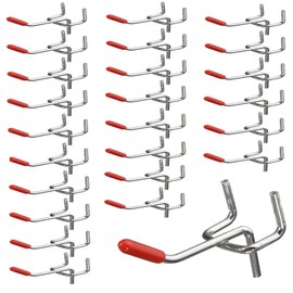 Tuperoymse 25x Single Hooks 50mm Board Slat Wall Retail Display Shop Peg Fits 25mm