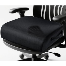 MINUPWELL 6" Extra Thick Office Chair Cushion, 2 Layers Adult Booster Seat Cushion, Thick Wheelchair Cushions, Thick Adult Booster seat Chair Cushion for Car Seat, Airplane - 18x16x6in - 100% Foam