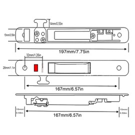 WANLIAN Door Lock, Sliding Door Window Hook Lock, Sliding Door Flush Latch, Mobile Door, Single Sided Lock Lock for Home White