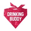 Drinking Buddy Dog Bandana (Red Scrunch, OS 11)