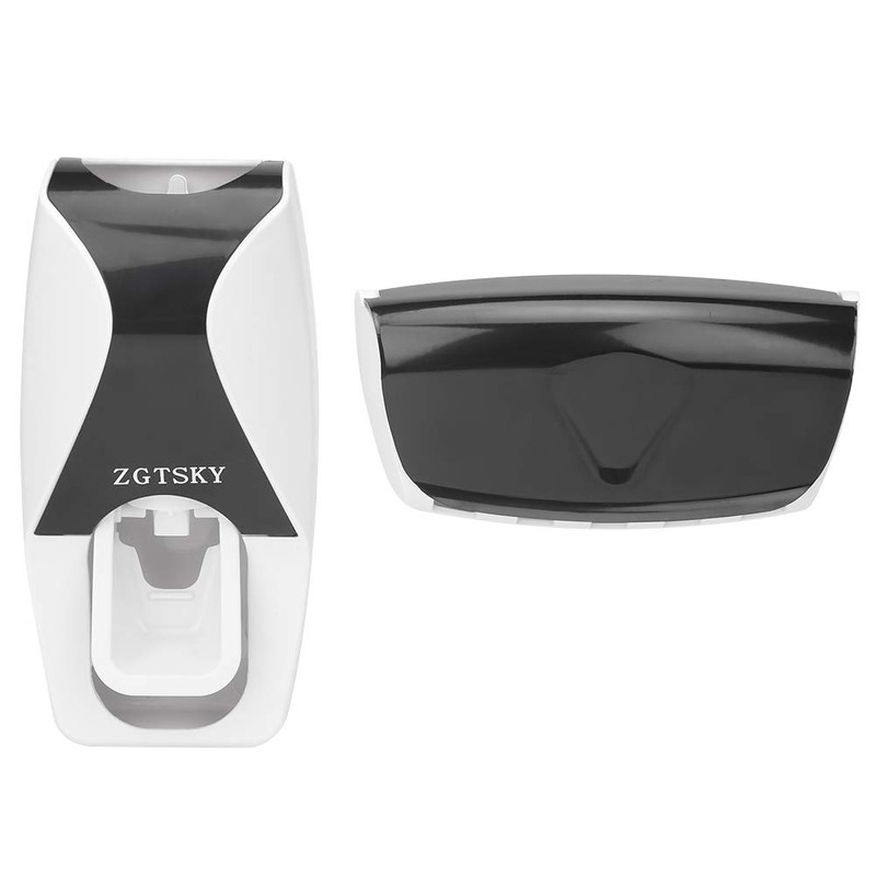 Toothpaste Dispenser Toothpaste Dispenser Black Abs Wall Mounted Toothbrush Toothpaste