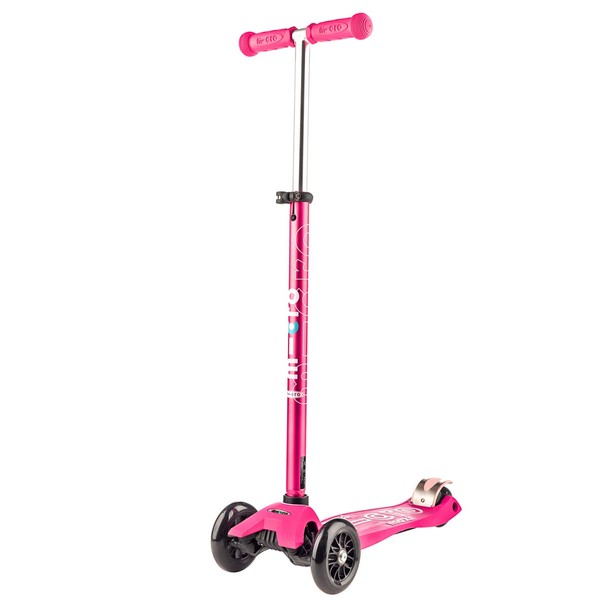 Micro Kickboard - Maxi Deluxe 3-Wheeled, Lean-to-Steer, Swiss-Designed Micro Scooter for Kids, Ages 5-12 (Pink)
