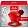 Melitta Single Cup Pour-Over Cone Coffee Brewer, Red (Pack of