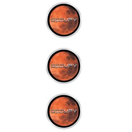 Imagnt Studio Stickers Occupy Mars Spacex Sticker Set (Set of 3 Stickers - 3 inches Each)