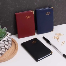 2025 Diary Pocket Small Week to View with Metal Edge(Blue)