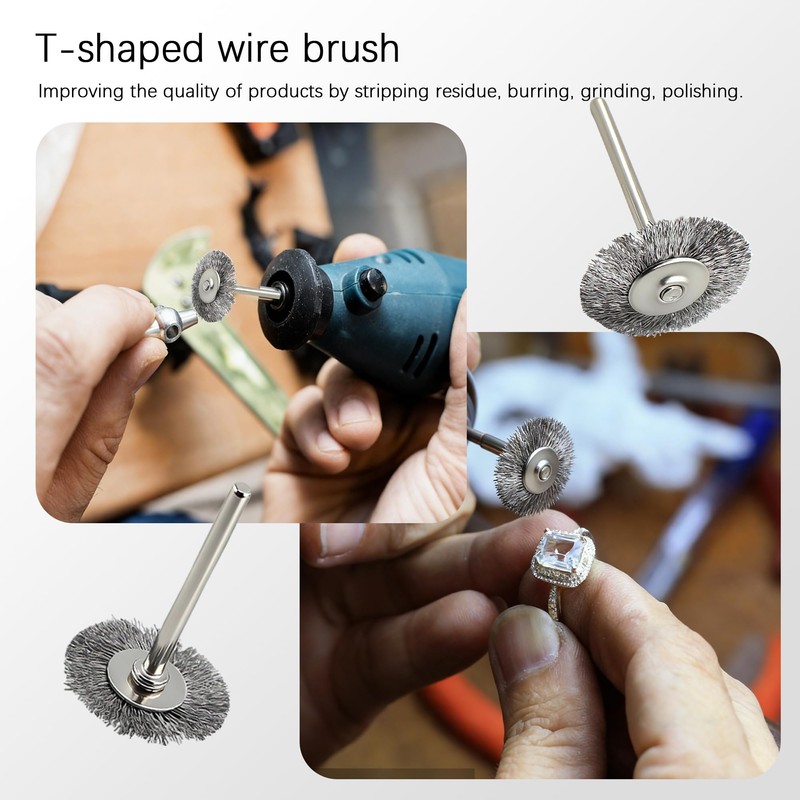 75PC Wire Brushes for Drill Set Steel Wire Wheels Pen