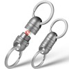 TISUR Titanium Quick Release Keychain, Retractable Key Chain Detachable Keychain