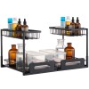 2 Tier Under Sink Organizer Sliding Storage Drawer Kitchen Bathroom