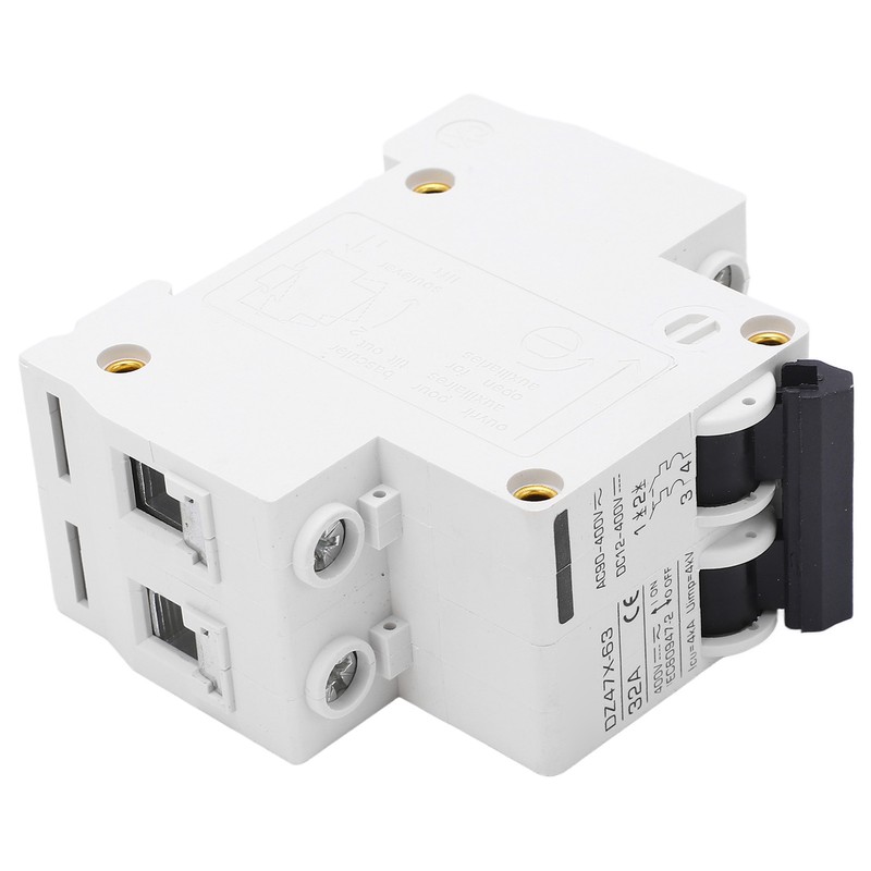 2P Miniature Circuit Breaker DIN Rail Mount Disconnect Switch for
