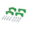 Set: CNC clamps for fenders, green anodized, for drum brake