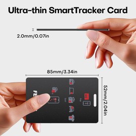 GLOBELEC Thin Wallet Tracker Card(1 Pack),Smart Bluetooth Locator for Phone,Wallet Finder Up to 200Ft Range,Waterproof Wallet Finder.Compatible with Find My for Wallet,Luggage Tags Black(iOS Only)
