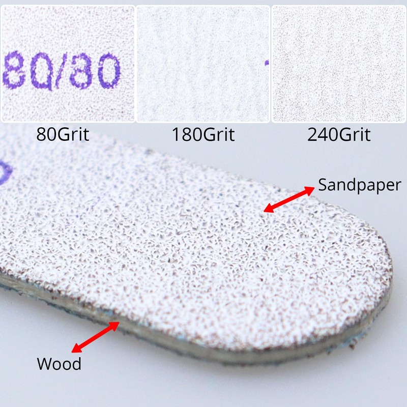 Nail Files, Professional Washable Nail Files 4Pcs 80/80 Grit and