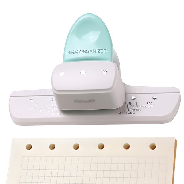 KASELIN Loose Leaf Hole Punch, 3/6 Hole Punch, Adjustable Hole