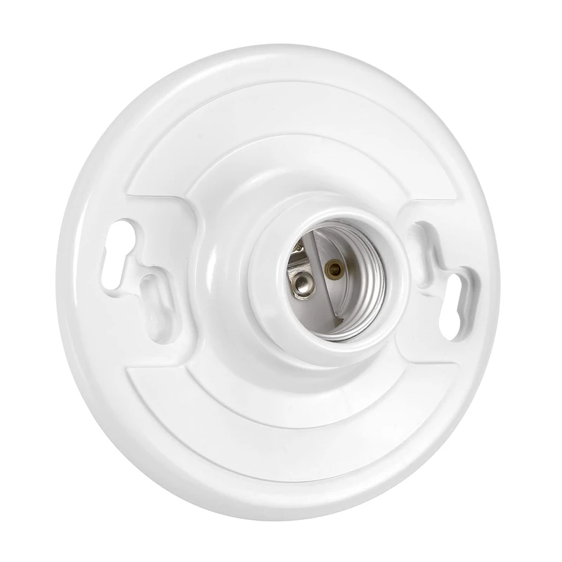 Maxxima Keyless Plastic Lamp Holder - One-Piece Medium Base, E26