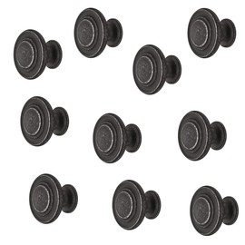 Gedotec Hellas Furniture Handle Antique Iron Black Metal Furniture Knob Vintage Cabinet Knob Kitchen for Drawers and Cabinet Doors Round Knob Diameter 34 mm Pack of 10 Design Furniture Knob Round with