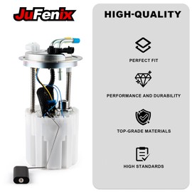 JuFenix Electric Fuel Pump Module Assembly Compatible with 2005 2006 2007 Chevy Avalanche Suburban 1500 GMC Yukon XL 1500 V8 5.3L Flex Replace E3706M MU1474 19133544 with Pressure Sensor