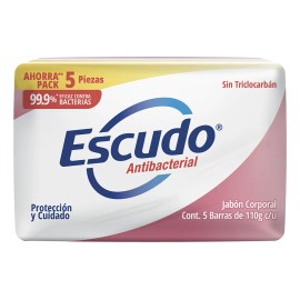 Jabones en Barra Escudo Protección y Cuidado 110gr 5 Piezas