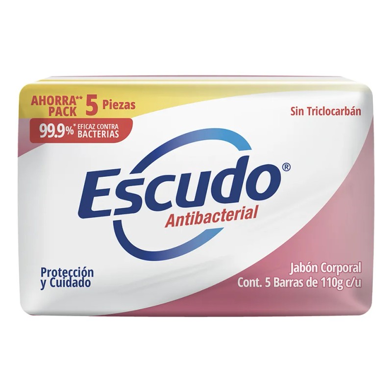 Jabones en Barra Escudo Protección y Cuidado 110gr 5 Piezas