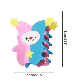 Cute Cartoon Joker Claw Clip,Funny Acetate Claw Clip for Women,Fashion Hair Clip,Star