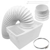 SPARES2GO Condenser Vent Box & Hose Kit Compatible with Bauknecht