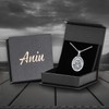 Aniu Sterling Silver St Christopher Pendant Necklace, Patron Saint Christopher