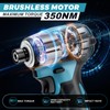 HECUSAM Impact Driver Kit,21V Max Torque 3095 In-lbs(350 N.m) Cordless