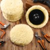 Tallew 8 Pcs 6 Inch Wool Buffing Polishing Pads Hook