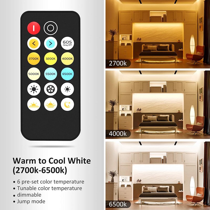 PAUTIX Wireless Remote Dimmer for CCT COB LED Light Strip,