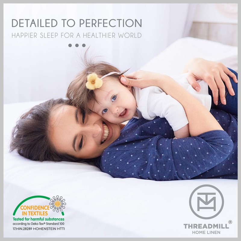 Threadmill King Size Cotton Pillowcases Set - 100% Long Staple