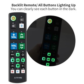Alkia Universal Big Button TV Remote Control with Glow-in-the-Dark Keys for Elderly - Large Illuminated Buttons Remote for Seniors