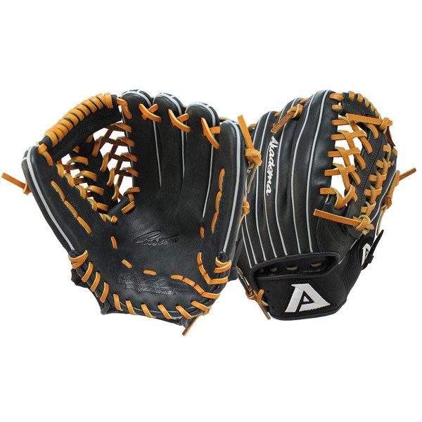 Akadema Prosoft Elite Series Baseball Infielders Gloves, Black/Tan, Left Hand
