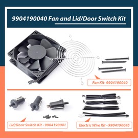 Lisnhlin 9904190040 Fan and Lid/Door Switch Kit Compatible with Masterbuilt Gravity Series 560 800 1050 Digital Charcoal Grill and Smoker Combo, Replaces Part Numbers 9904190041 9904190045