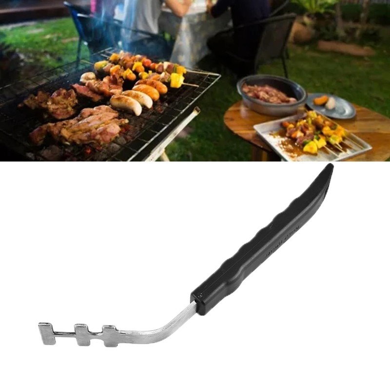 UtySty Grill Grate Lifter Tool Cast Iron Grid Lever Lock