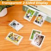 Zalizr 6 Pack Acrylic Magnetic Frames for Refrigerator, Clear Picture