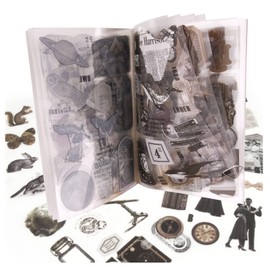 177 pcs Moon Vintage Scrapbook Stickers Paper Pack Astronomy Moons Scrapbooking Deco for Scrap Book Decorations Notebook Journal DIY Art Craft Card Making Supplies