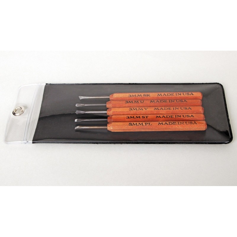 Dockyard Micro Tools 3.0mm Standard Set (5 Pieces) Woodcarving &