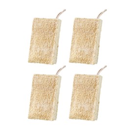 HDGSAFD Pack of 4 Loofah Cleaning Sponges and 2 Pieces Grout Brushes, Durable Cleaning Tools, Kitchen Utensils, Dish Brushes, Cup Brushes