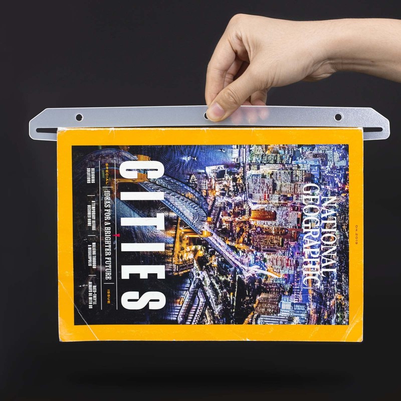 tutata 24Pcs 3 Hole Punched Magazine Holders, Magazine Organizer, 3