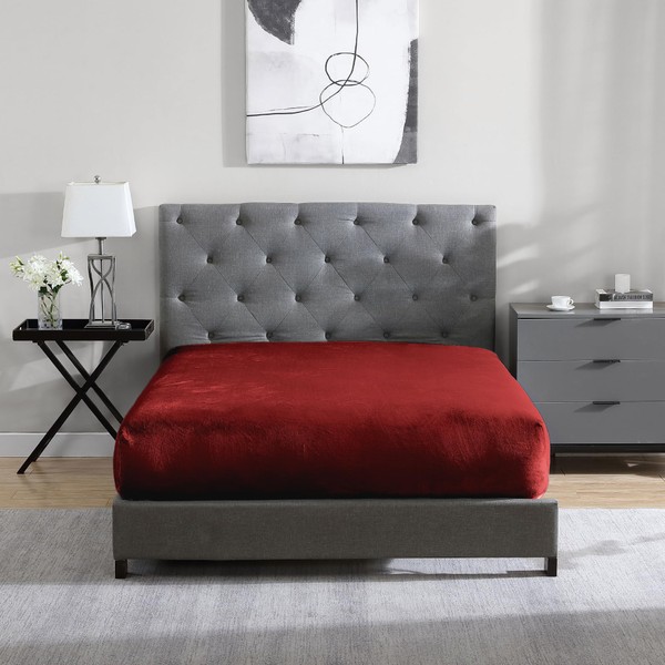Cathay Home Queen Flannel-Plush Fitted Sheet - Ultra Soft &