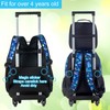 GXTVO Rolling Backpack for Boys, 3PCS Kids Roller Bookbag with