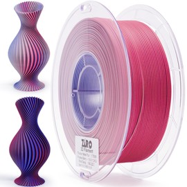 ZIRO PLA Filament 1.75mm, Matte Multicolors 3D Printer Filament, Tri-Colors 3-in-1 Chrome PLA Material, Dimensional Accuracy +/-0.03mm, Fit Most FDM Printers, 2.2lbs Spool, Frosted Berry