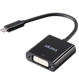 Akasa AK-CBCA09-15BK 15 cm USB 3.1 Type-C USB-C to DVI Converter - Black