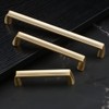 Myxekllo Gold Cabinet Drawer Pulls, 96mm Brushed Brass Pulls Handles