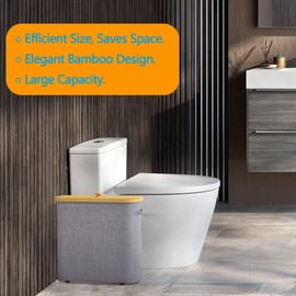 ECLJRZY Toilet Paper Storage with Lid, Toilet Paper Basket, Bathroom Organizer for 12 Rolls (Gray, Extra Large)