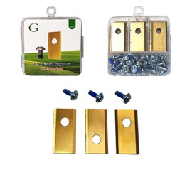 G greengrass tools Replacement Blades Compatible with Worx Landroid, Ecovacs Goat, Einhell, LandXCape, Practixx, Scheppach, Kress Robotic Lawnmower Blades - Titanium LongLife [1-Hole Shatterproof DIN