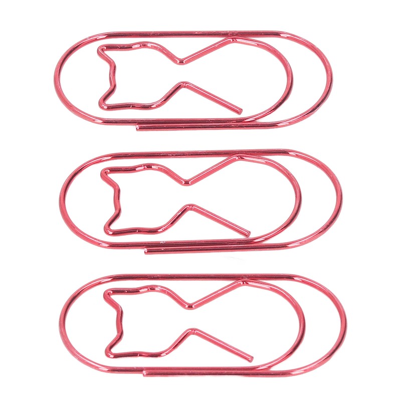 4 Box Cute Cat Paper Clip Fun Shaped Plated Surface