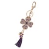 Rigral Bag Charm Key Ring, Quatsuba, Clover, Tassel, Keyring, Carabiner,