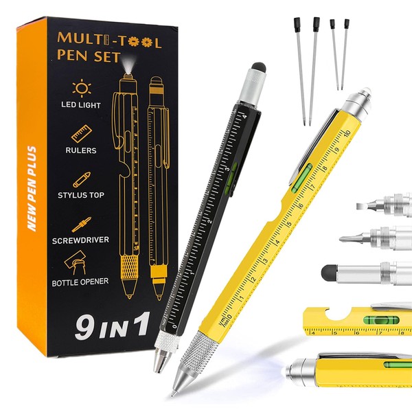 AUXHCYL Gifts for Men, 2Pack 9 in 1 Multi Tool